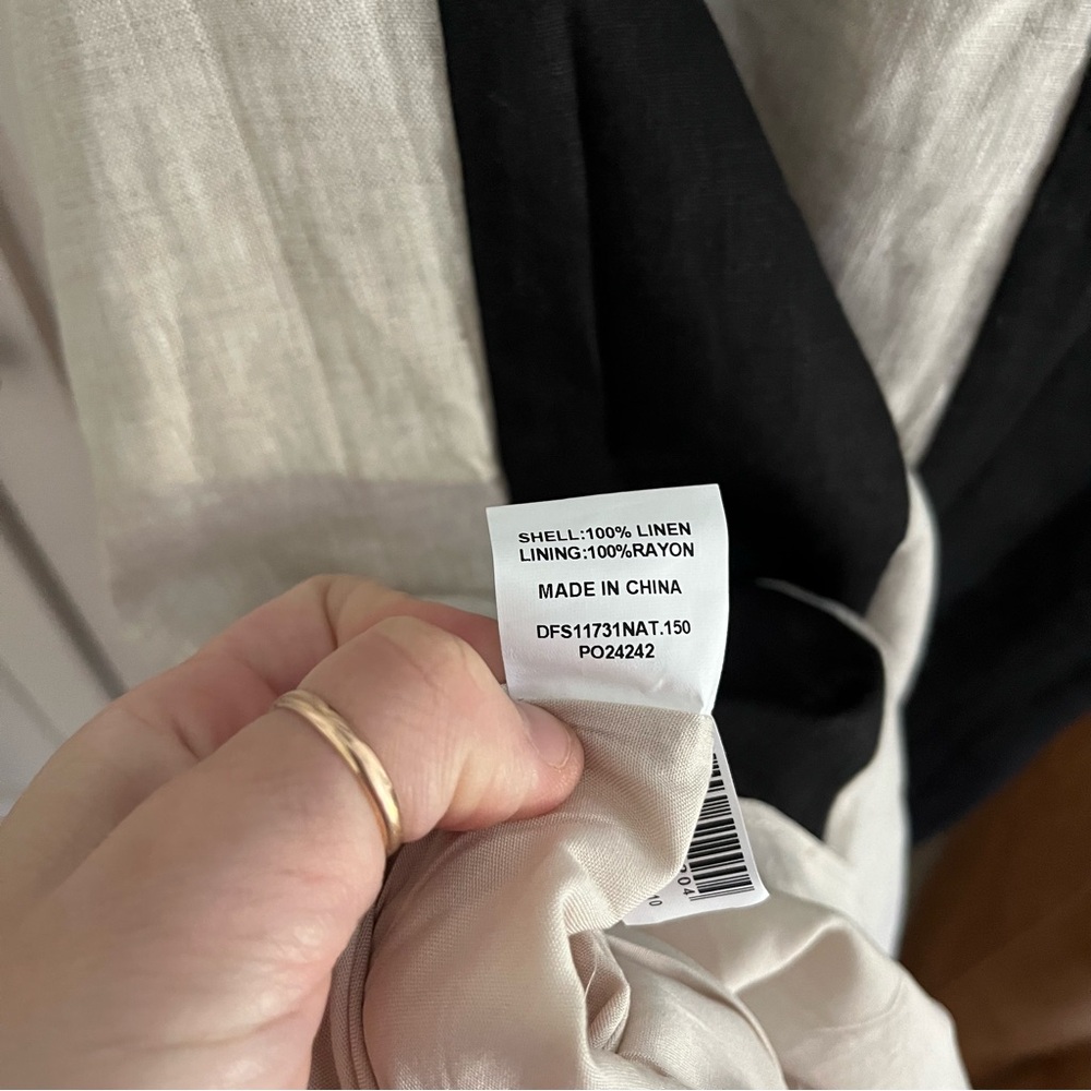 DISSH | AGI NATURAL COLOR BLOCK LINEN MINI DRESS - Picture 12 of 12